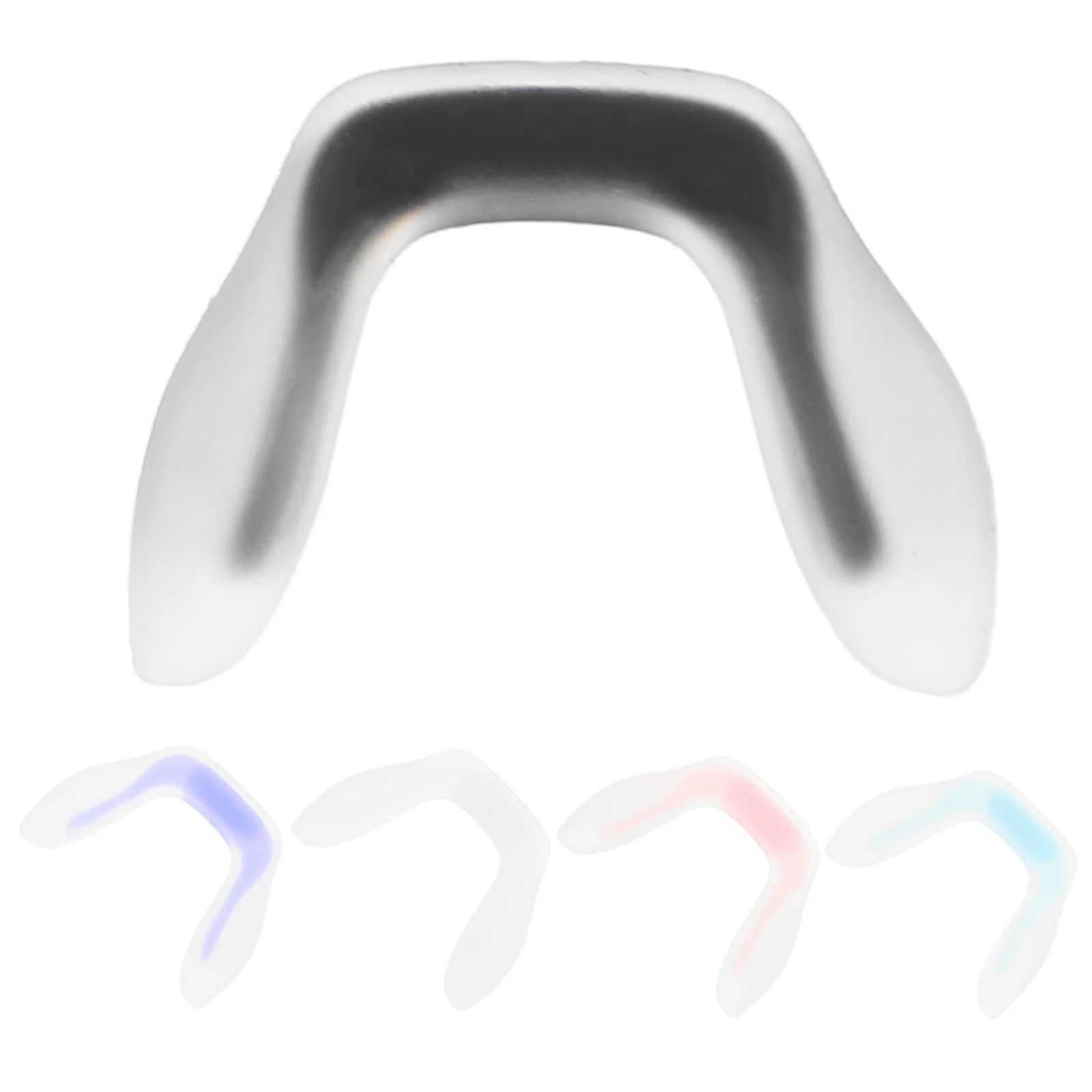 5 قطع من وسادات أنف النظارات البديلة من السيليكون - وسادات جسر الأنف فائقة النعومة على شكل حرف U لمسة نهائية غير لامعة #5
