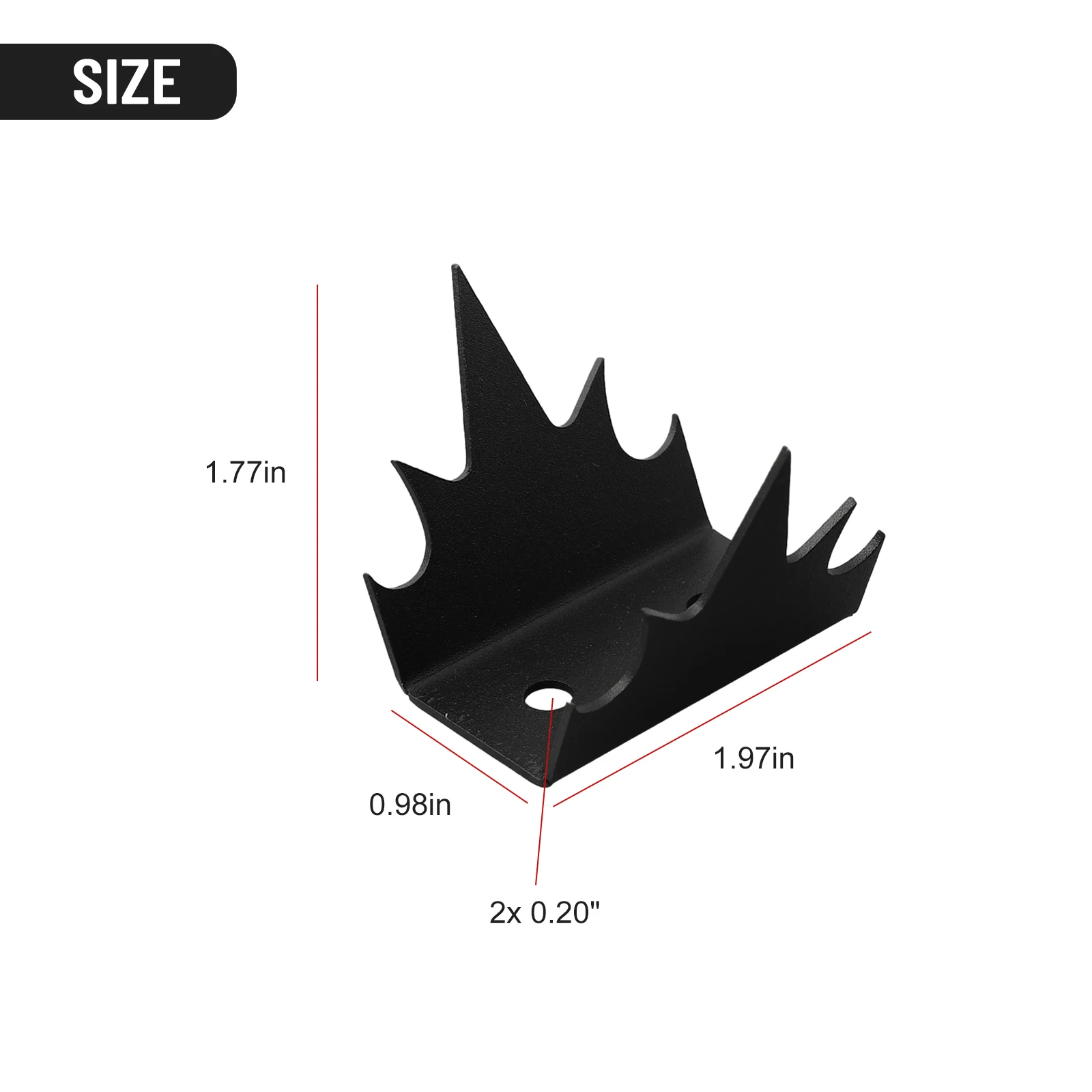 

Durable Home Improvement Fence Nails 19*8*7cm Accessories Anti Climbing Black Color For Intruder Deterrent Fence