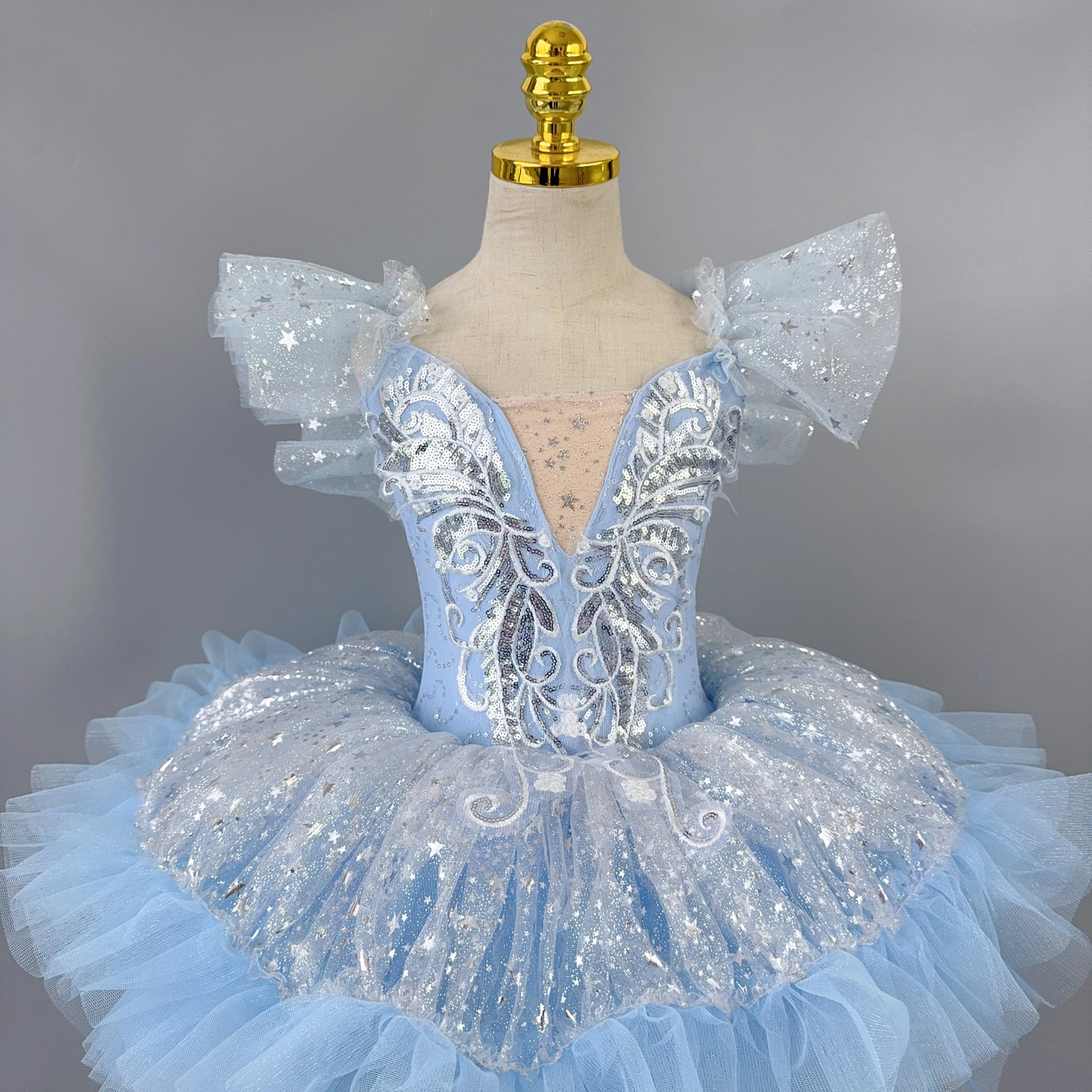 Dziewczęca spódniczka baletowa z cekinami, tutu, kostium taneczny dla dzieci, nowoczesna sukienka księżniczki na przyjęcie dla dzieci