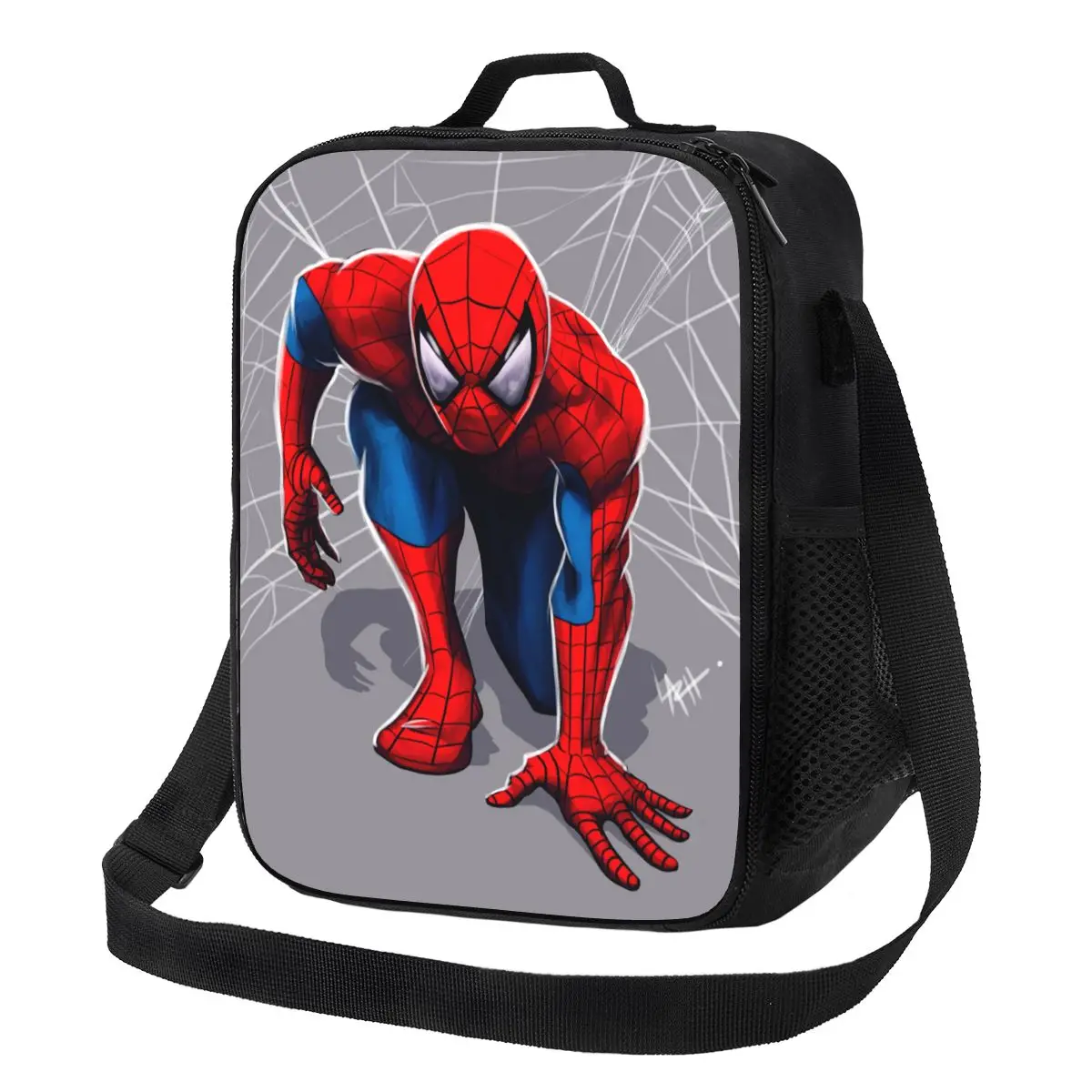 

Термоизолированные сумки для обеда Custom S-Spider Movie Man Superhero, портативные сумки для обеда, коробки для еды для пикника на открытом воздухе, коробки для бенто