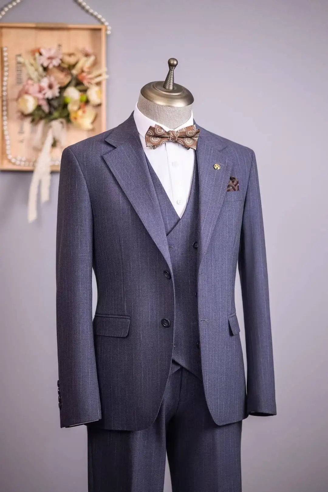 

Classic Men's Suits Notch Lapel Single Breasted 3pcs Blazer Vest Pants Formal Party Business Full Suit Male