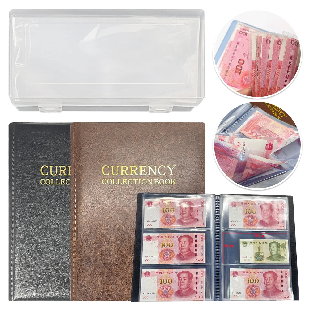 Paper Money Collection Album Collection Pockets Money Banknote for Collector Loose Leaf Sheet Protective Bag