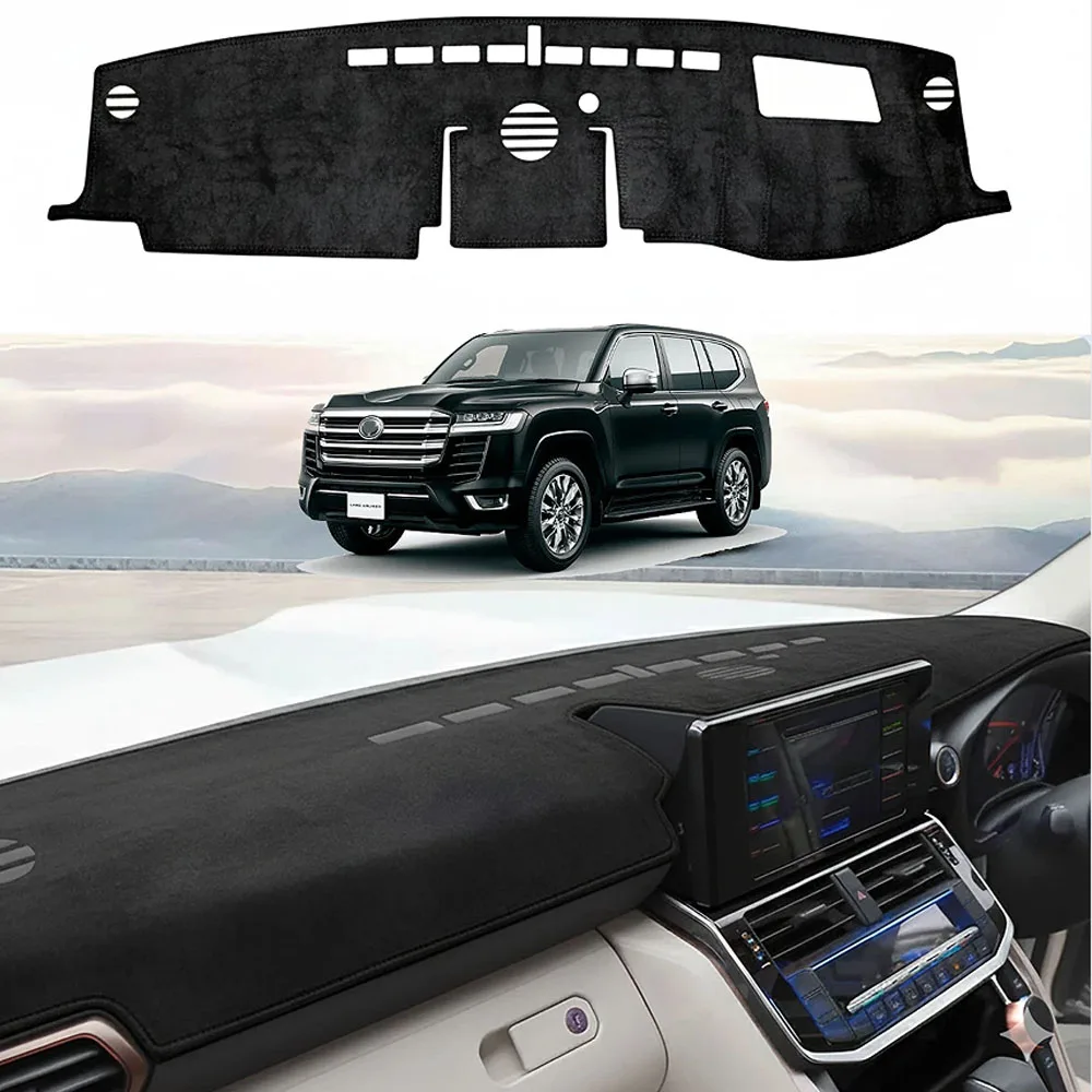 

Car Dashboard Cover For Toyota Land Cruiser LC300 2021-2026 Right Hand Drive Dash Mat Suede Sun Visor Protector Cushion Strip