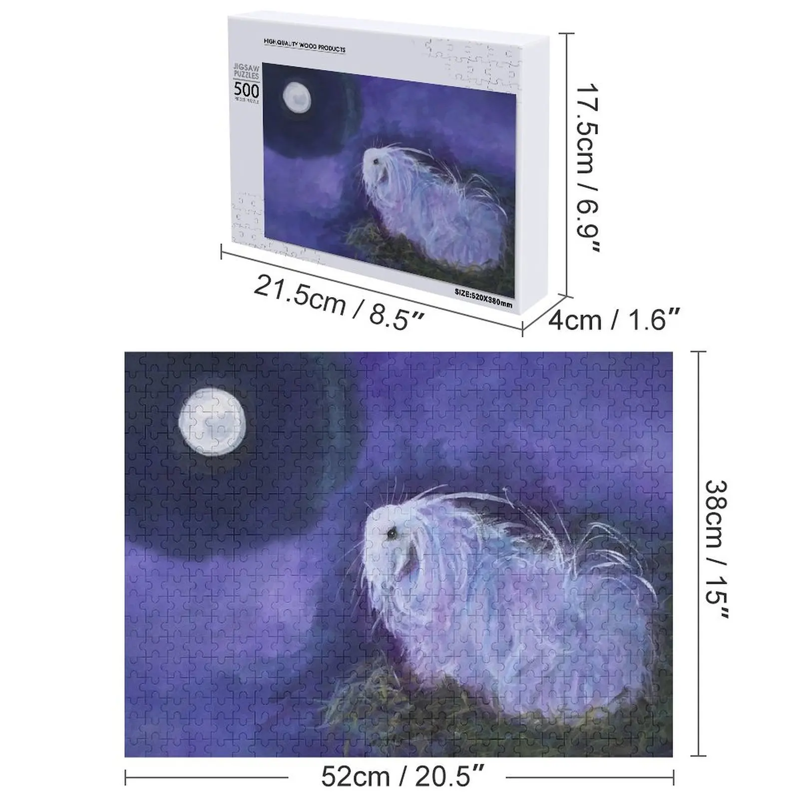 Wishing on the Moon Jigsaw Puzzle Iq Wood Name Personalize Puzzle