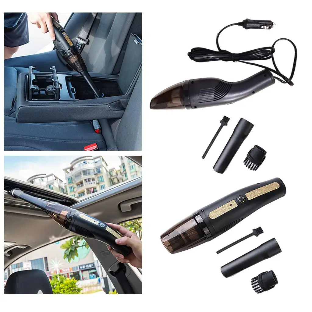 Car Vacuum Cleaner Collector with Cleaning Brush Nozzle & Long Suction