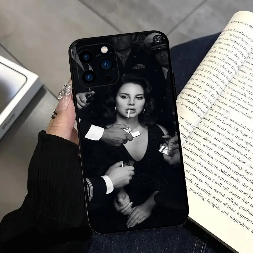 Lana Del Rey Lasso Singer  Phone Case  For iPhone 11 12 13 14 15 Pro Max Mini Plus XS XR X Black Silicone Soft Case