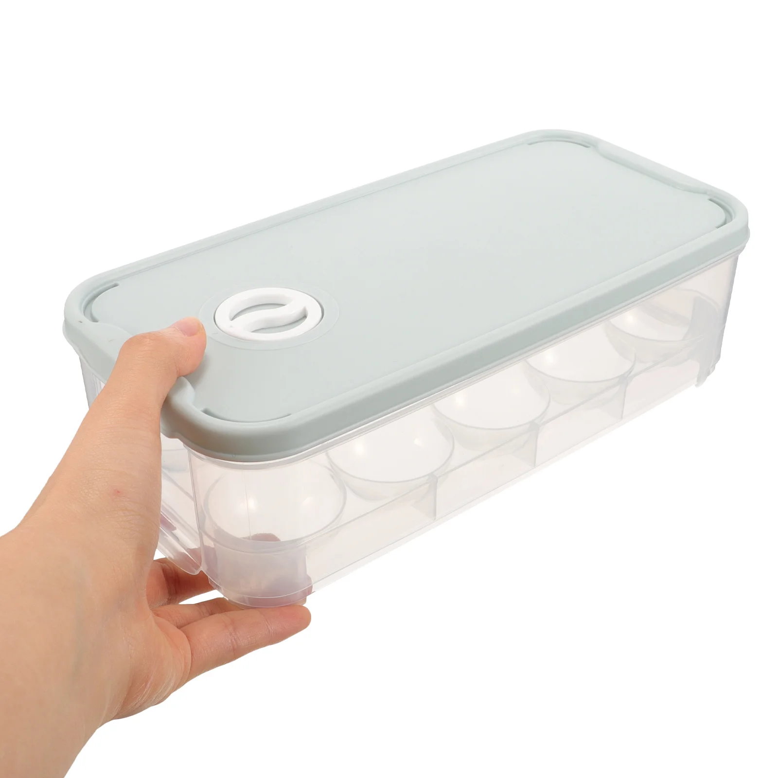 Portable Egg Box Clear Durable Fridge Egg Storage Container With Lid For Kitchen Pantry Freezer 10 Eggs Holder