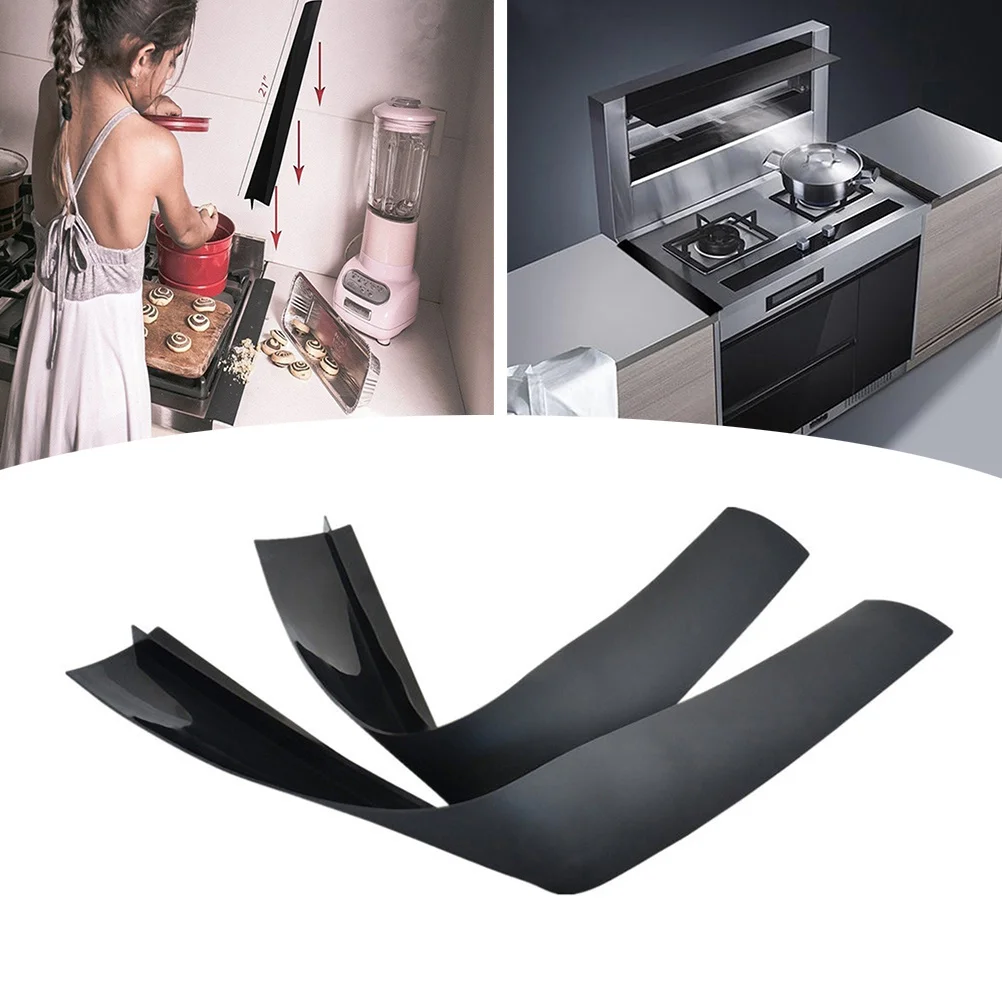 

25 Inches Anti-Oil Gap Strip Silicone Stove Counter Gap Cover Easy Clean Spill Proof Sealing Tape for Kitchen Cabinet Glass Door