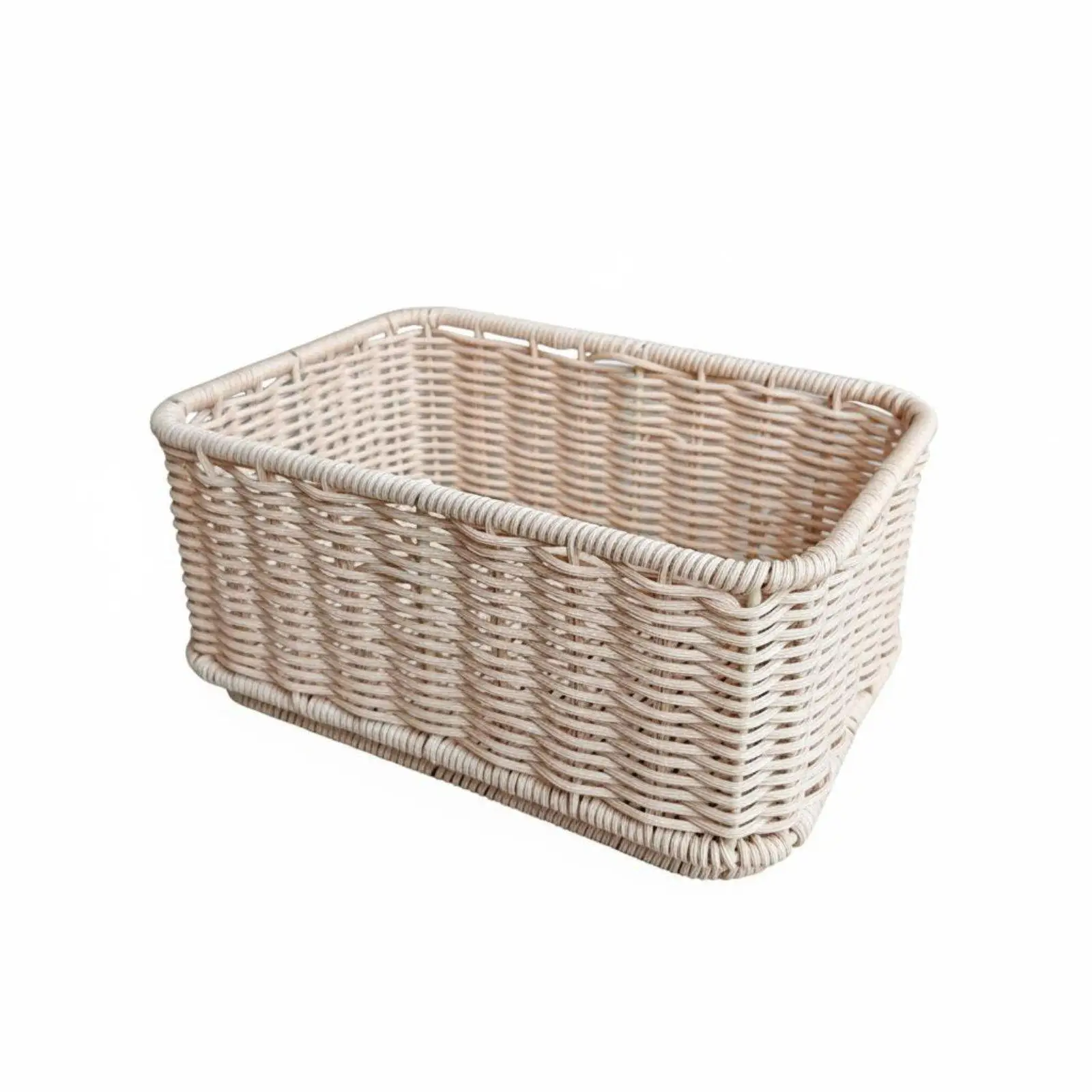 Imitation Rattan Storage Basket Handwoven Rattan Design Storage Bin