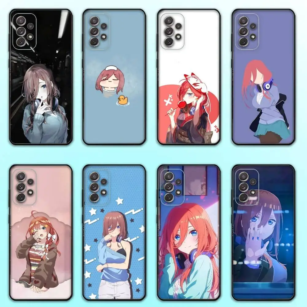 

Nakano Miku Phone Case For Samsung S 25,24,23,22,30,21,10,9,Ultra,Plus,Lite,FE,4,5 G Soft Black Case