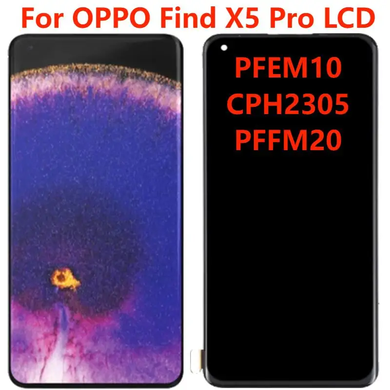 

For OPPO Find X5 Pro LCD Display With Frame Repair Parts Original 6.7" AMOLED CPH2305 PFEM10 LCD Touch Screen Digitizer Assembly