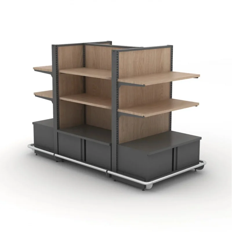 

Customize.Double-Sided Light Duty Wood Book Store Display Rack Stationery Shop Furniture Design Showcase