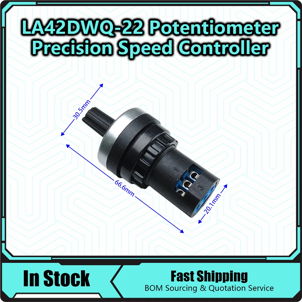 BS LA42DWQ-22 1K 2K 5K 10K 20K 50K 100k 200k 500K 22mm Diameter Pots Rotary Potentiometer Resistance Switch for arduino