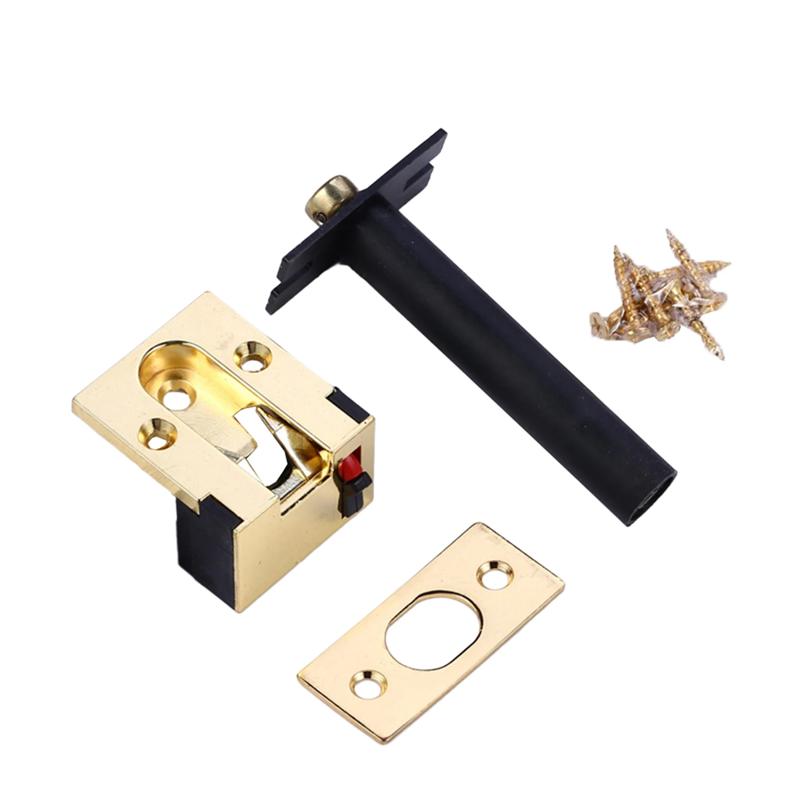 Self-Closing Bolt Door Latch Easy Installation Security Square Zinc Alloy Anti-Theft Chain Concealed Door Bolt