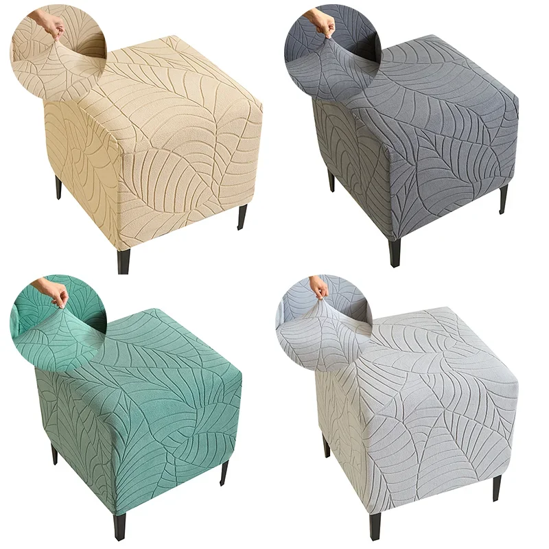 مربع غطاء البراز العثماني الجاكار غطاء كرسي عثماني مرونة مسند القدمين الغلاف شامل مسند القدمين غطاء حامي