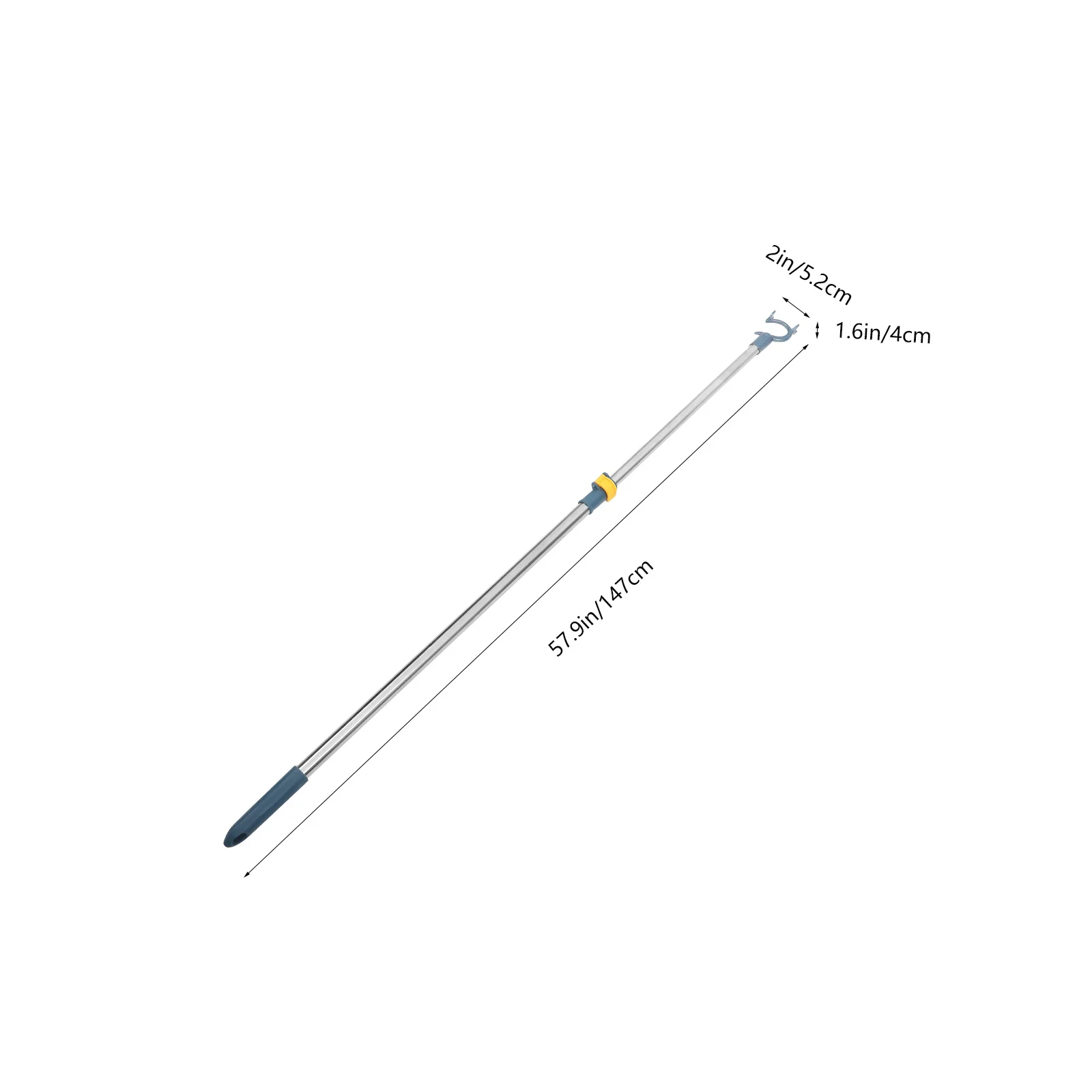 

Adjustable Retractable Clothesline Rod Clothes Reach Pole Practical Stainless Steel PP Alloy Clothes Drying Balcony Pole