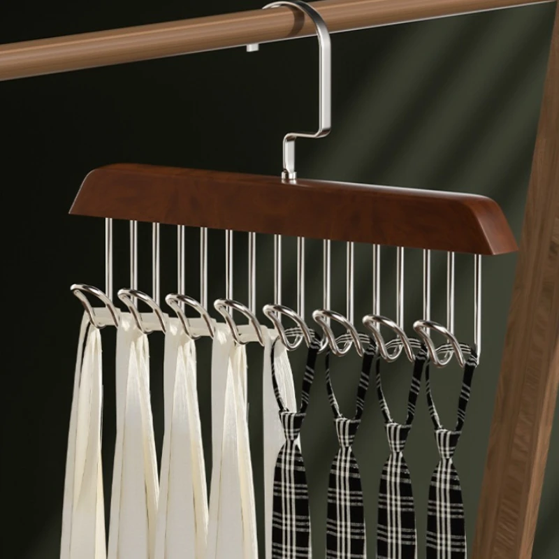 

Женская вешалка для хранения одежды, многофункциональная деревянная вешалка для ремня, прочный прочный держатель для галстука для шапочки, шарфов, бюстгальтеров, принадлежностей для шкафа