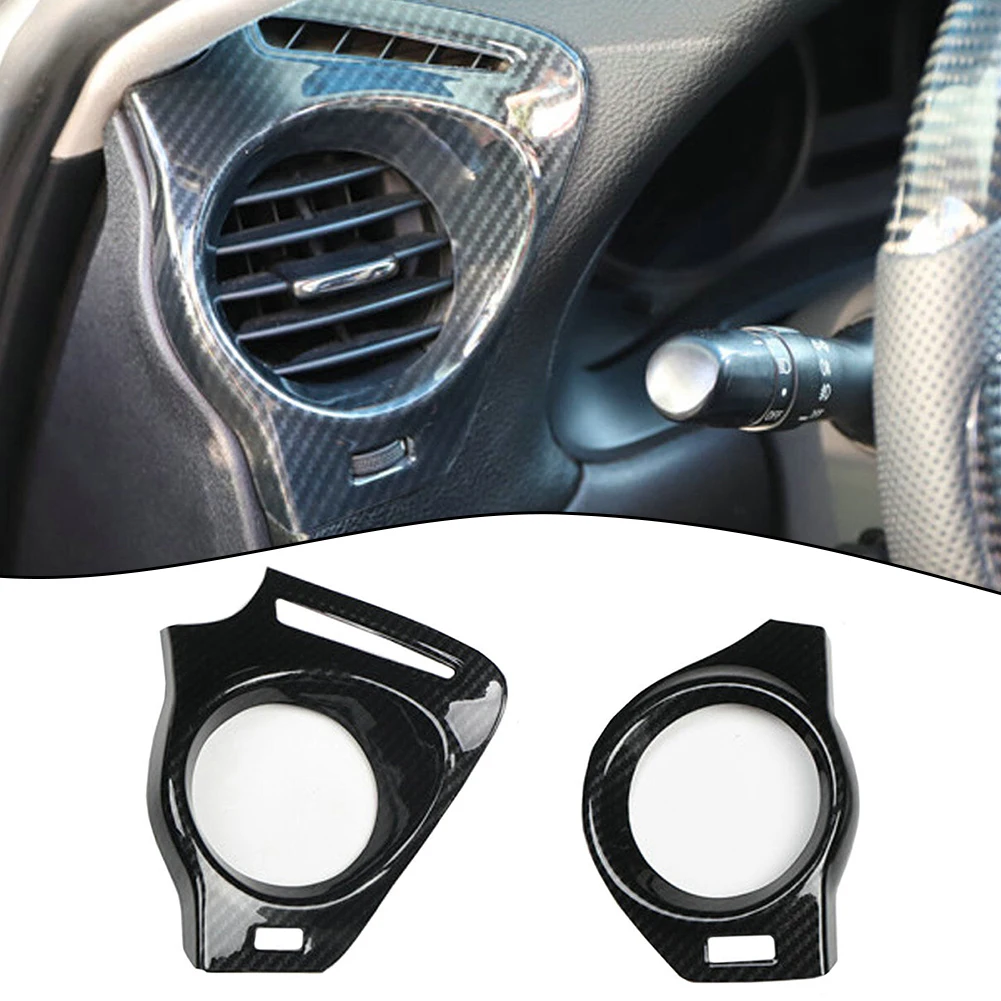 Hot Sale 2pcs Carbon Fiber Side Air Vent Outlet Cover Trim For LEXUS IS250 300 350 2006-12 Replacement  Car Accessories