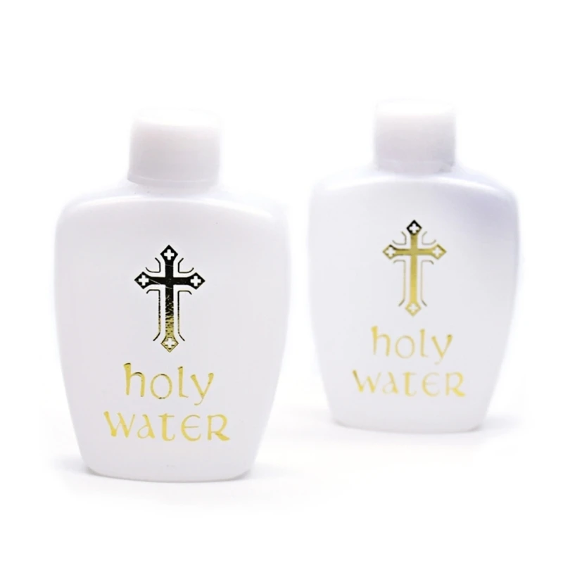 Catholic Bottle Empty Holy Water Bottles 60ml Catholic Christian Holy Water Bottle Gold for Cross Holds Lourdes Water