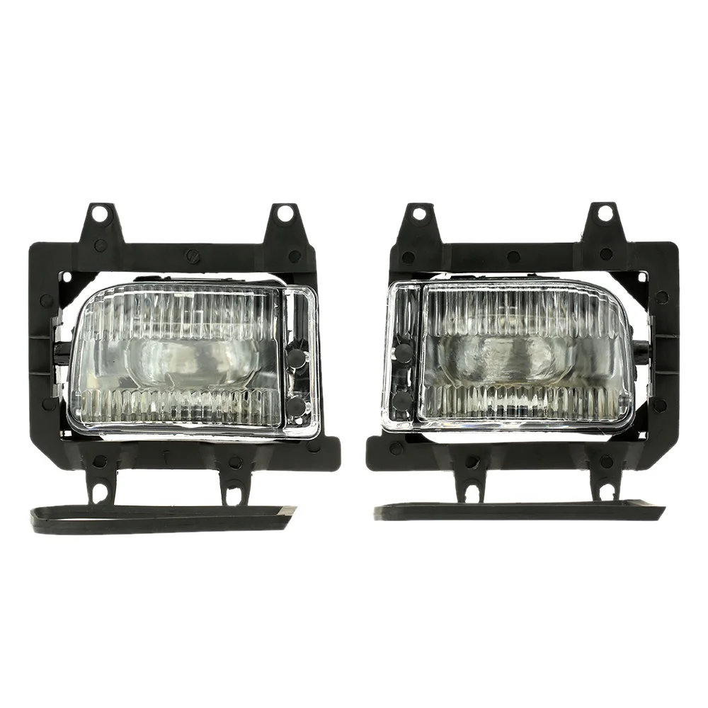 Sepasang lampu kabut depan kiri & kanan Kit lensa plastik transparan untuk BMW E30 3-Series 1985-1993