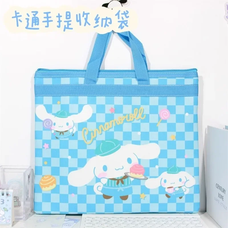 

Kawaii Sanrio My Melody Kurome Cinnamon Roll Document Bag A4 Paper Stationery Storage Bag Handbag Backpack Children's Toy Gift