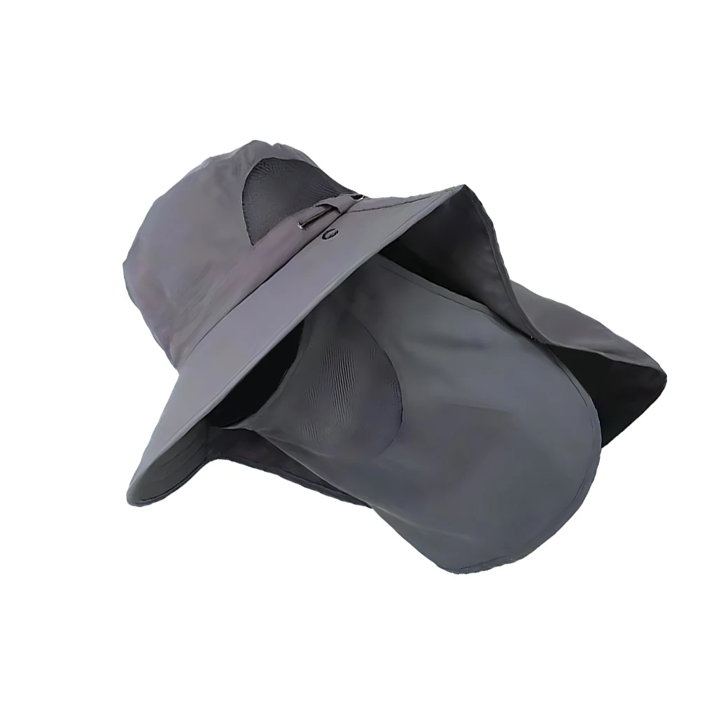 Sun Hat Solid Color Fast Drying Adjustable Breathable Fishing Cap Dark 2