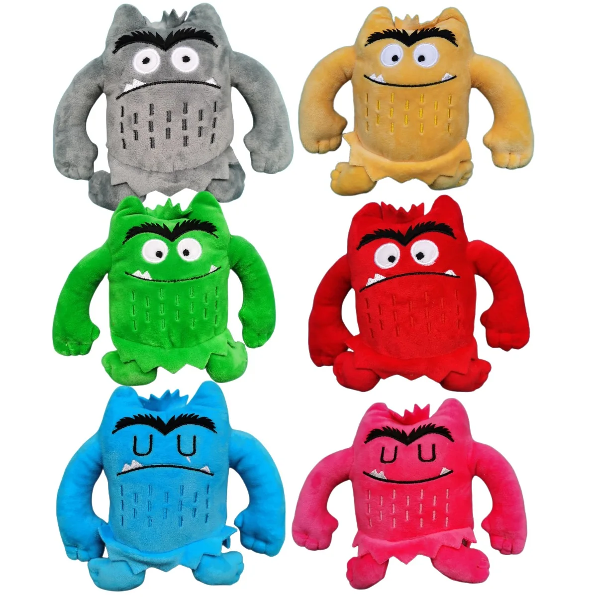 

15cm new 6-piece set Emotional Monster The Color Monster Plush Animal Toy Soft Filled Doll Suitable for Children's BirthdayGift
