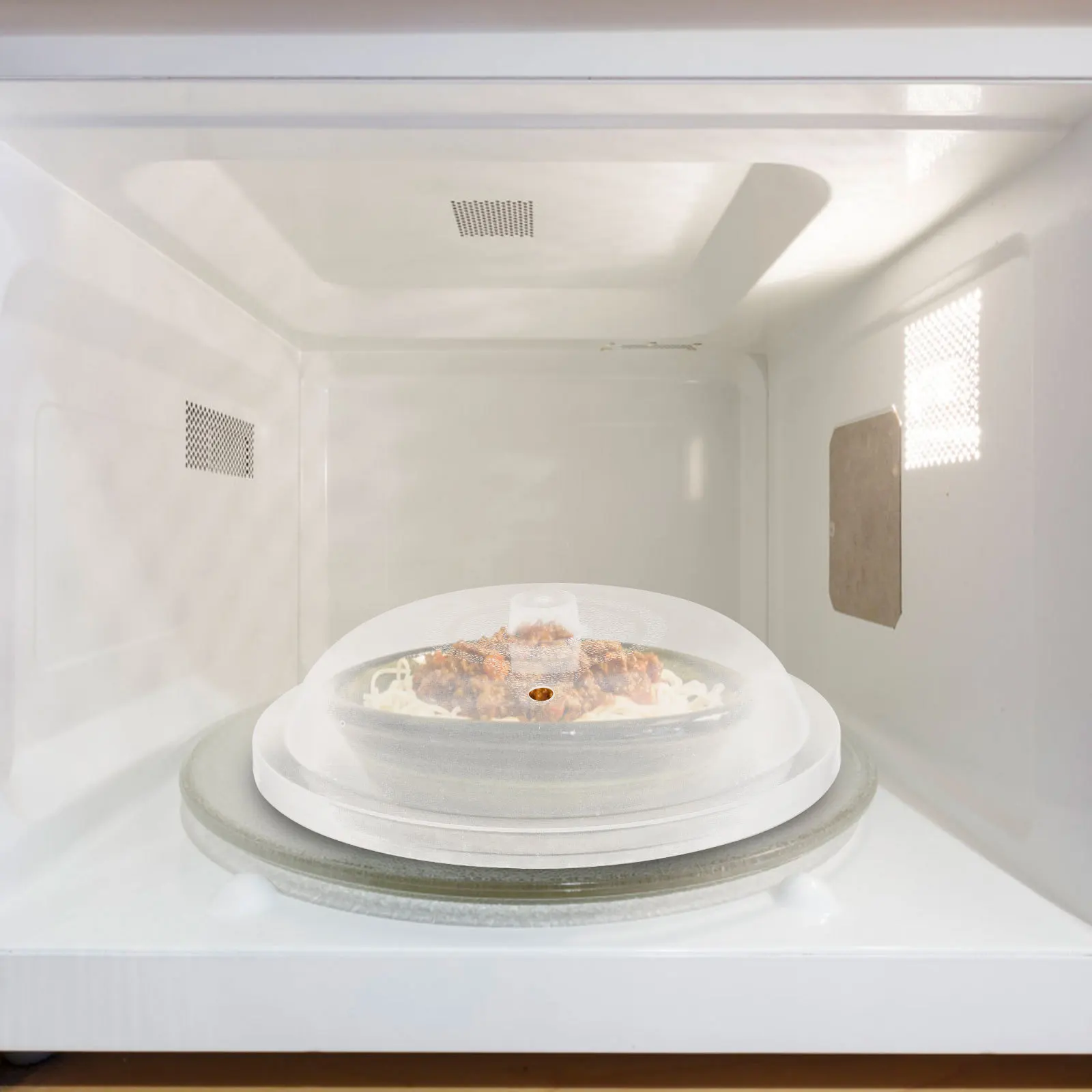

Microwave Food Heating Cover Transparent Kitchen Spray Proof Lid Splash Guard for Food Preservation Microwave Dish Cover