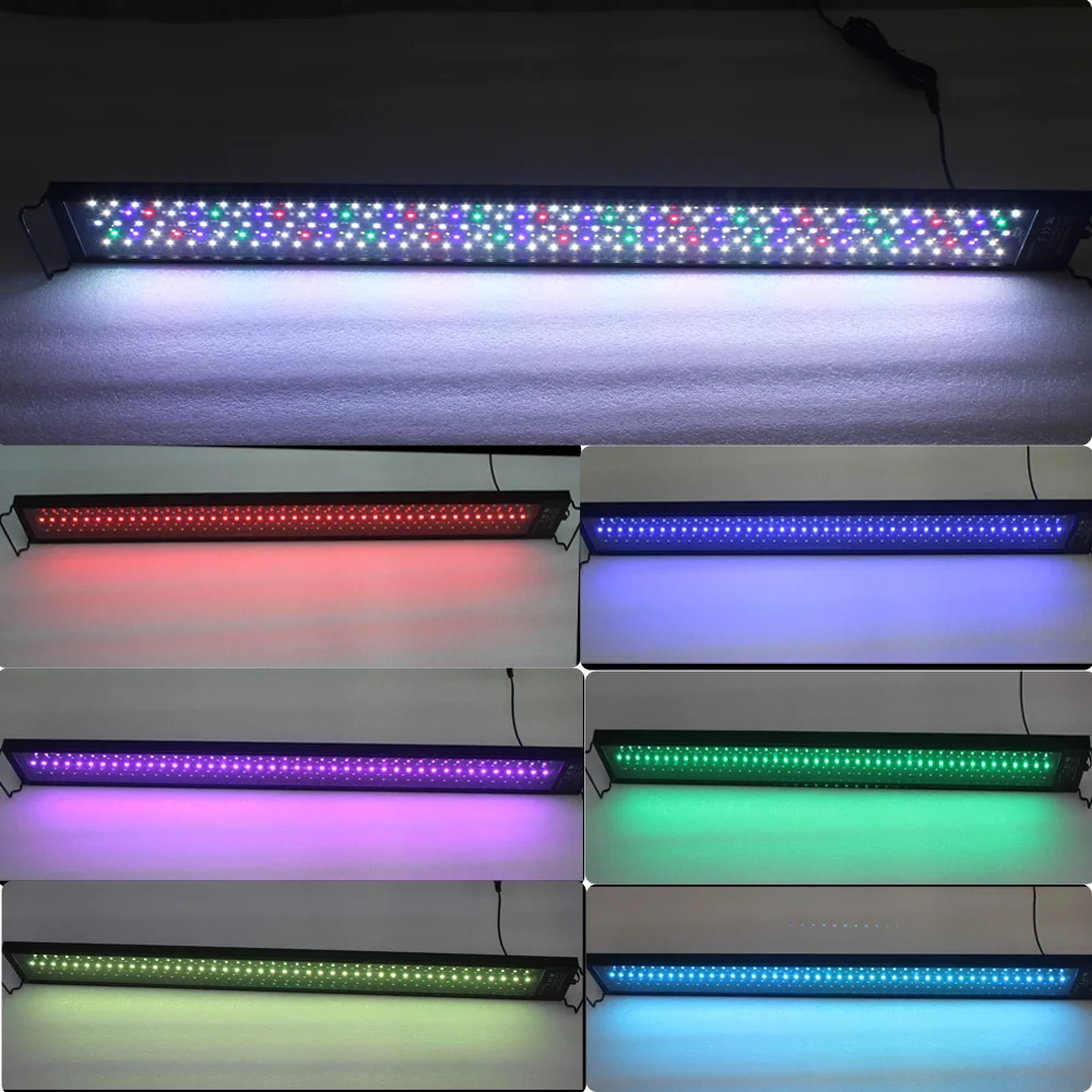 New Mould 60/75/90/120cm Fish Tank aquaculture Aquarium LED Light Programmable LED Aquarium light With Bracket with timer