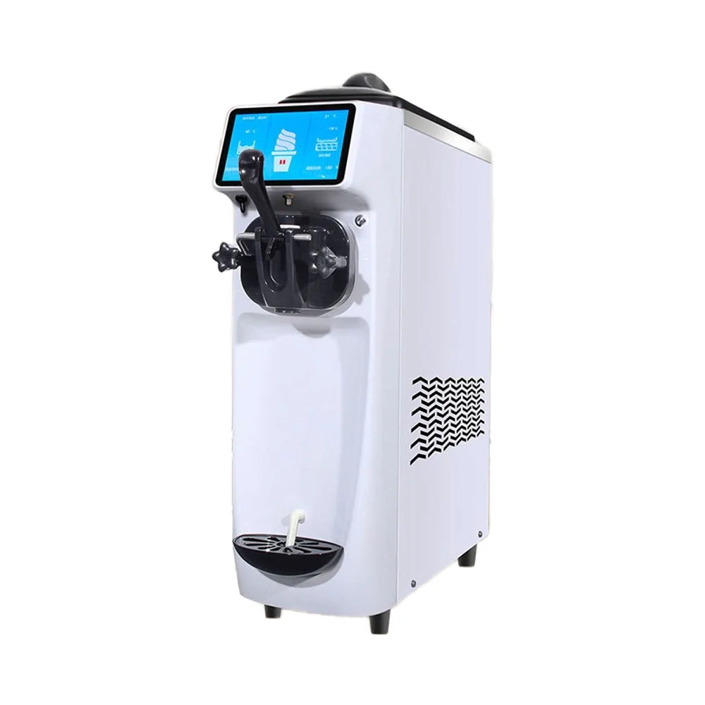 Guangshen Fully Automatic Intelligent Commercial Desktop Single-Head Soft Ice Cream Machine Mini Small Ice Cream Maker