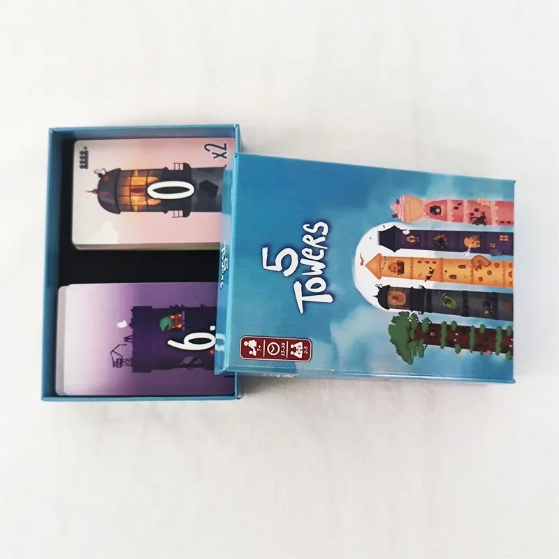 2025 new 5 Towers Abstract Strategy Stacking Tower Puzzle Board Game Leisure gathering Chinese-English version