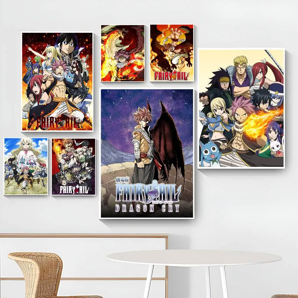 مانغا F-الجنية T-الذيل ورق أبيض ملصق ريترو كرافت ورقة ملصق DIY غرفة بار مقهى خمر اللوحة الزخرفية