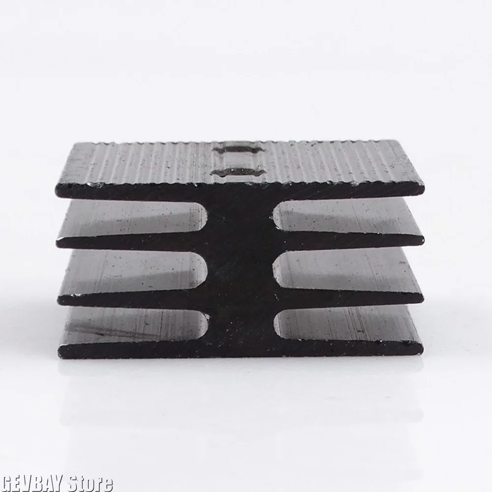 2Pcs Aluminum Heat Sink for Bridge Rectifier 35A, 35x35x17mm Black Cooling Radiator for KBPC1010/1510/2010/2510/3510