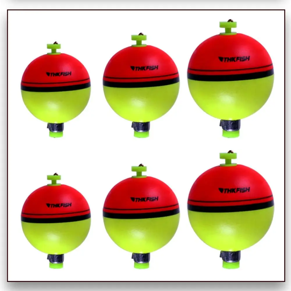 

25mm 40mm 50mm Fishing Ball Bobbers Weighted Visibility Round Ball Foam Float Responsive EVA Fishing Float Bobber Sea Fishing