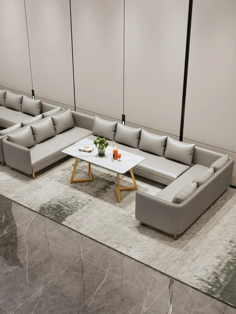 Light luxury cafe milk tea 4S shop leisure rest area negotiation reception commercial restaurant booth sofa table and chair