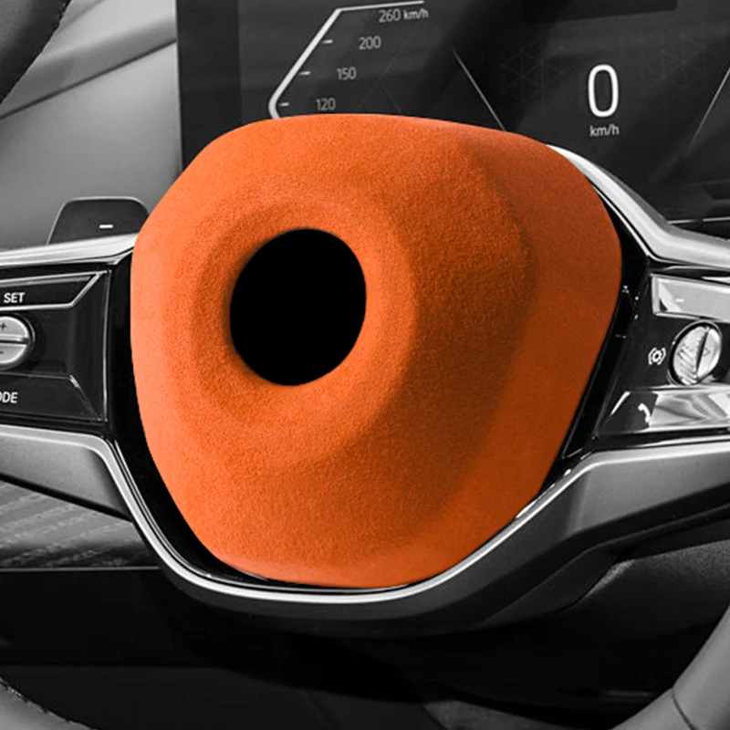 

For BMW 5er I5 G60 X3 G45 Steering Wheel Center Covers Boot Made of Alcantara Car Anti Scratch Interior Accessories Style A