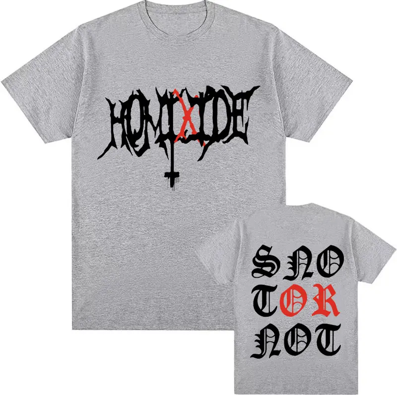 HOMIXIDE Gang Snot or Not Graphics Print Tee Shirt Men's Women Hip Hop Rap Harajuku T Shirt Fashion Oversized T-shirt Streetwear image 4