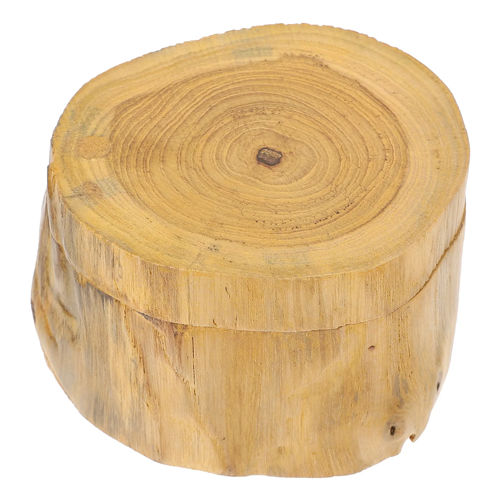 1Pcs Durable Natural Wooden Jewelry Storage Box Stylish Solid Wood Case for Rings Necklaces Bracelets Round Jewelry Box