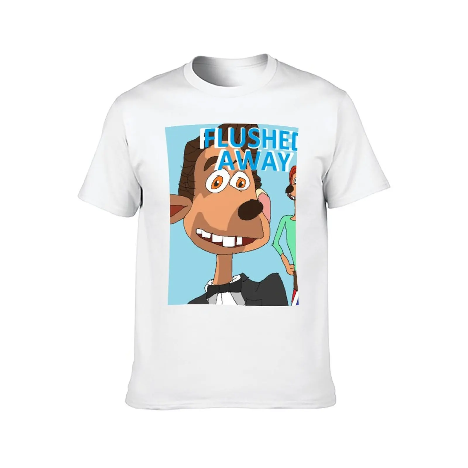 Flushed Away MS الطلاء الفني تي شيرت رجل تي شيرت عالية الجودة الفاخرة العلامة التجارية تي شيرت للرجل 100 بالمائة القطن تي شيرت