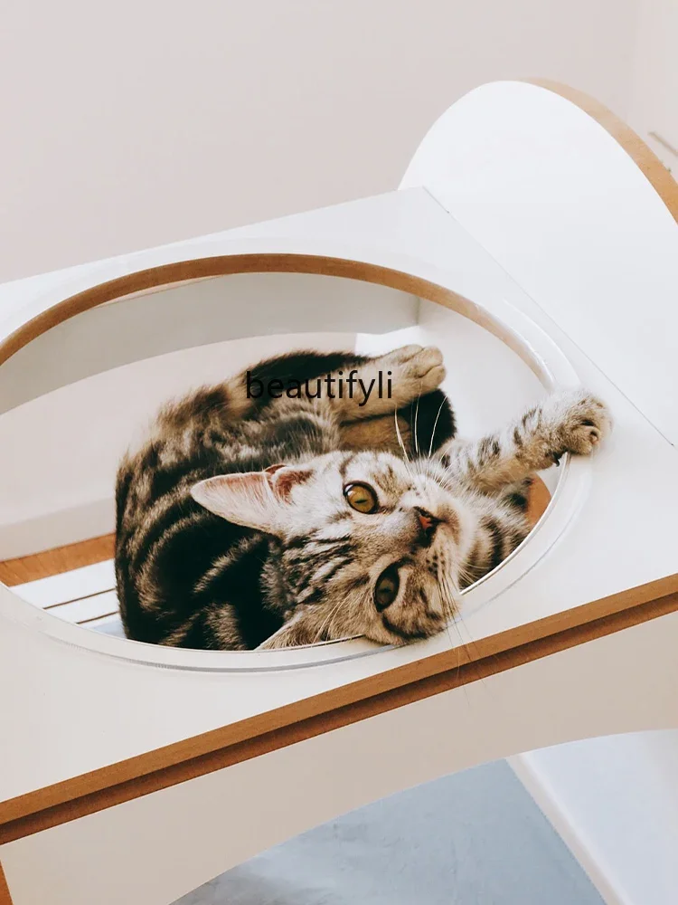 LXCat Climbing Frame Cat Nest Integrated Non-Covering Three-Layer Cat Villa Small Jumping Platform Home House Simple PlaygroundS