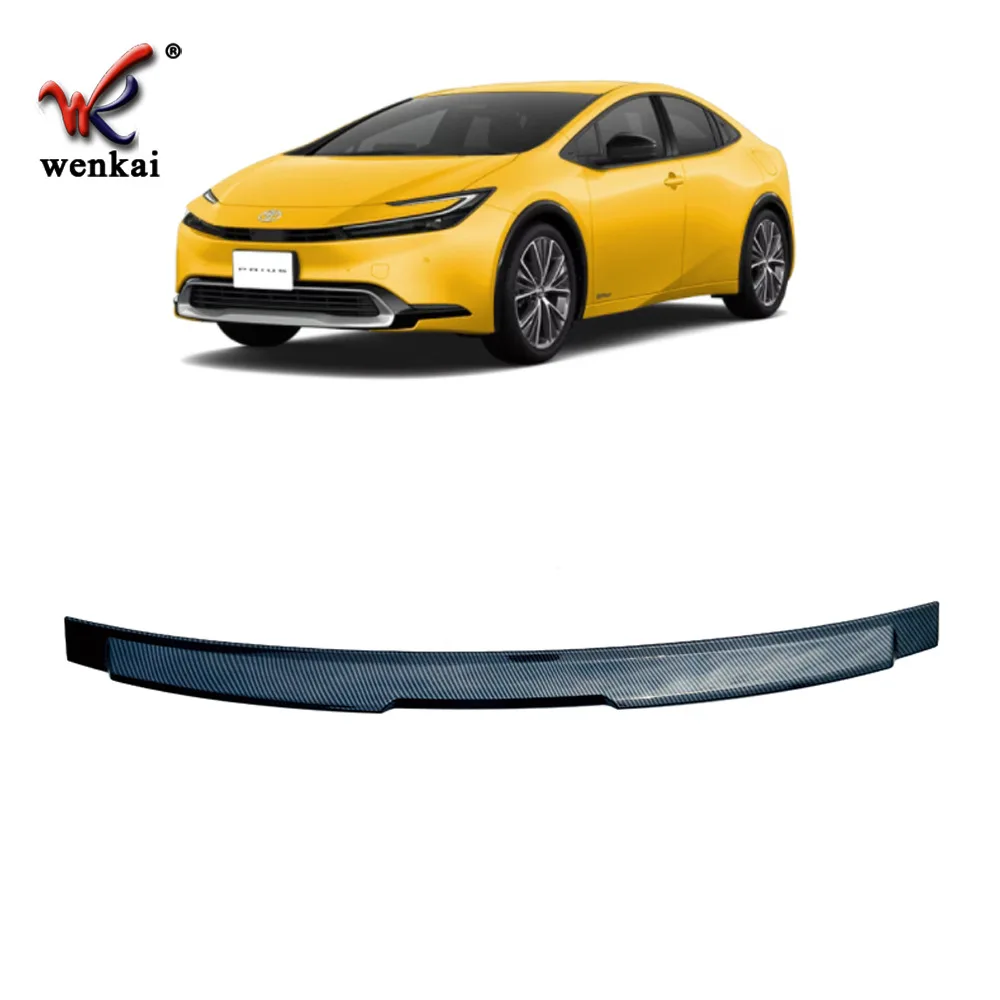 Dla Toyota Prius serii 60 Spoiler 2023 ABS materiał wygląd włókna węglowego akcesoria do owiewka na tylni bagażnik samochodu Body Kit