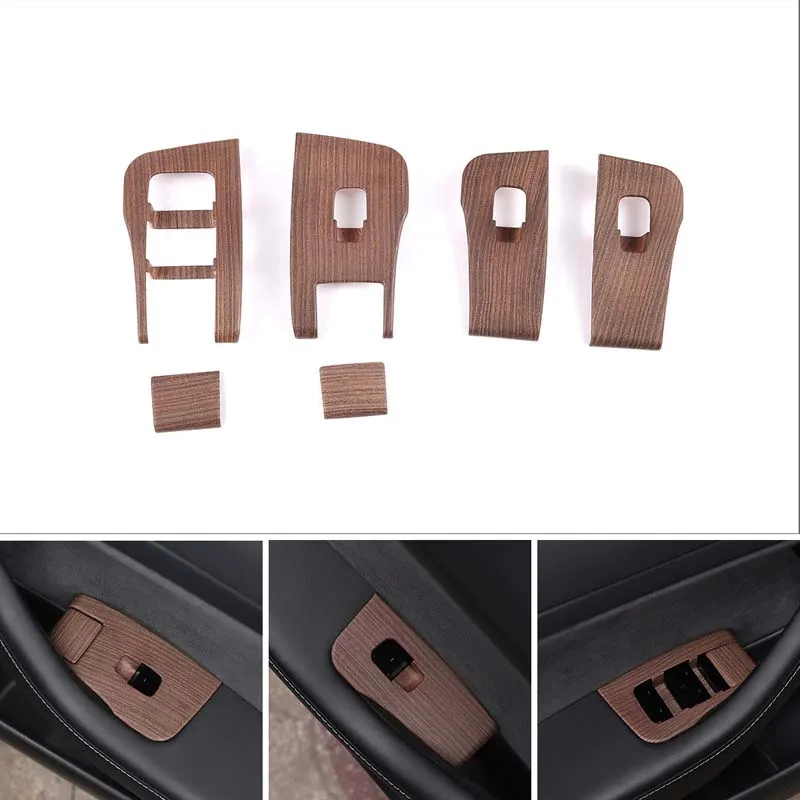 

For Tesla Model 3/Model Y 2017-2021 Automotive Interior Modification Glass Lift Switch Frame ABS Available in Multiple Colors