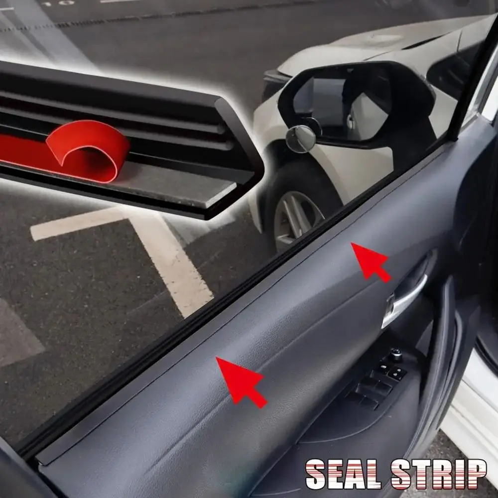 7-Shape Car Window Seal Strip Windproof Noise Insulation Car Side Window Gap Filler Waterproof Auto Accessories Rubber Seals