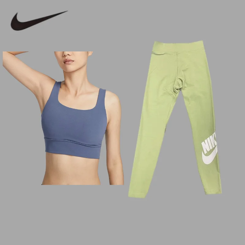 

NIKE Stretch Fitness Yoga Set Stylish Yoga OutfitTextured Premium Yoga Set, Luxury Fitness Activewear DO6620-491+CZ8529-386