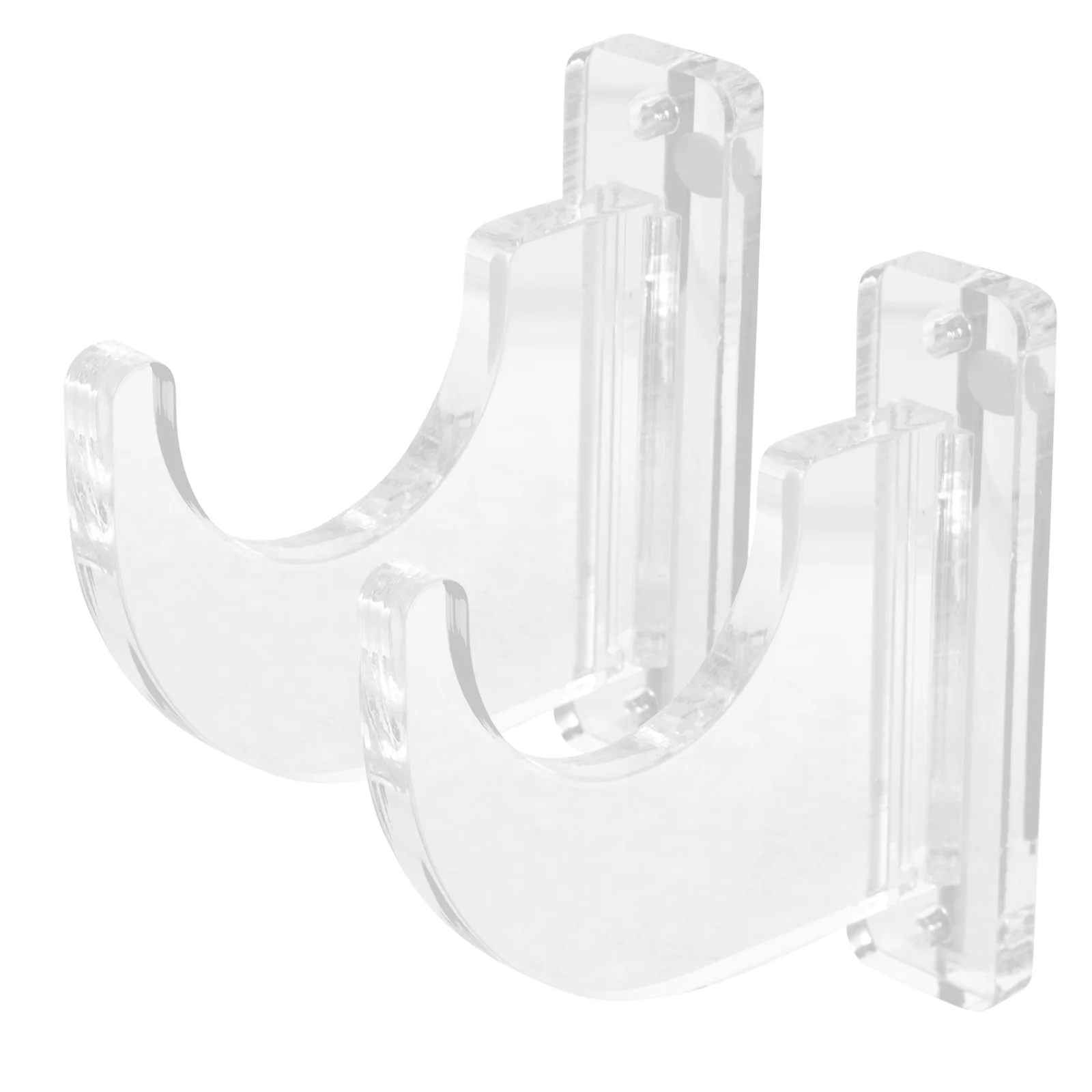 Soporte de flauta con gancho para guitarra multifuncional, montaje en pared para monopatín, 2 uds. (transparente, 1 par), soporte para espada, 2 uds.