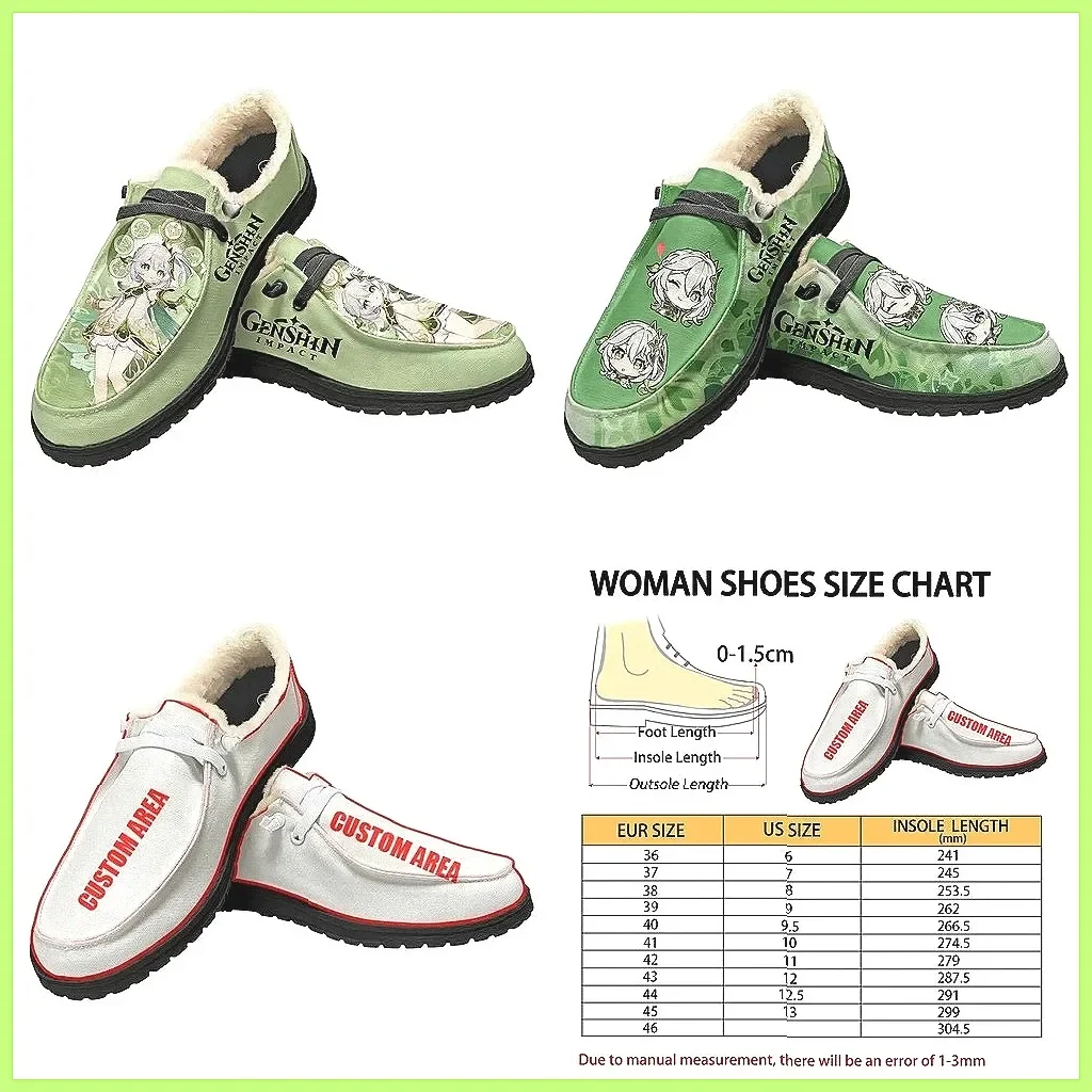 

Обувь для косплея Genshin Nahida, бархатная, на плоской подошве, теплая, повседневная, для дома и улицы, легкая, унисекс