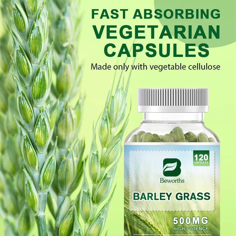 Beworths Organic Barley Grass Pill Rich in Vitamins & Fiber Antioxidants  Immune System & Digestion Health Cardiovascular Health