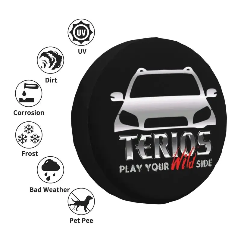 Custom Print Terios Tire Cover 4WD 4x4 SUV Spare Wheel Protector for Honda CRV 14\