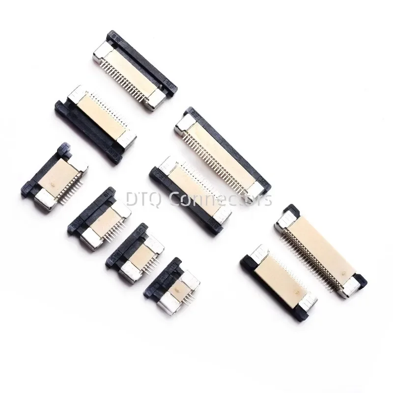 5PCS FFC FPC Connector Set 1.0mm Various Sizes 4P-30P Vertical Ribbon Flat Socket for Electronics