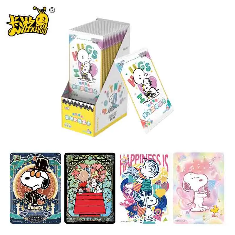 KAYOU Snoopy Cards Peanut Manga Peanut Pack OP1 Colorful Window Special Painting Card Genuine Anime Peripheral Collection Gifts